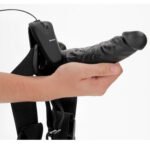 Vibrating Hollow Strap-on No Balls 8 Inch - Black - Image 6