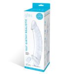 10.5 Inch Girthy Realistic Glass Double Dong -  Clear - Image 4