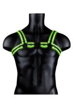 Bonded Leather Buckle Harness - Large/xlarge - Glow in the Dark - Image 3
