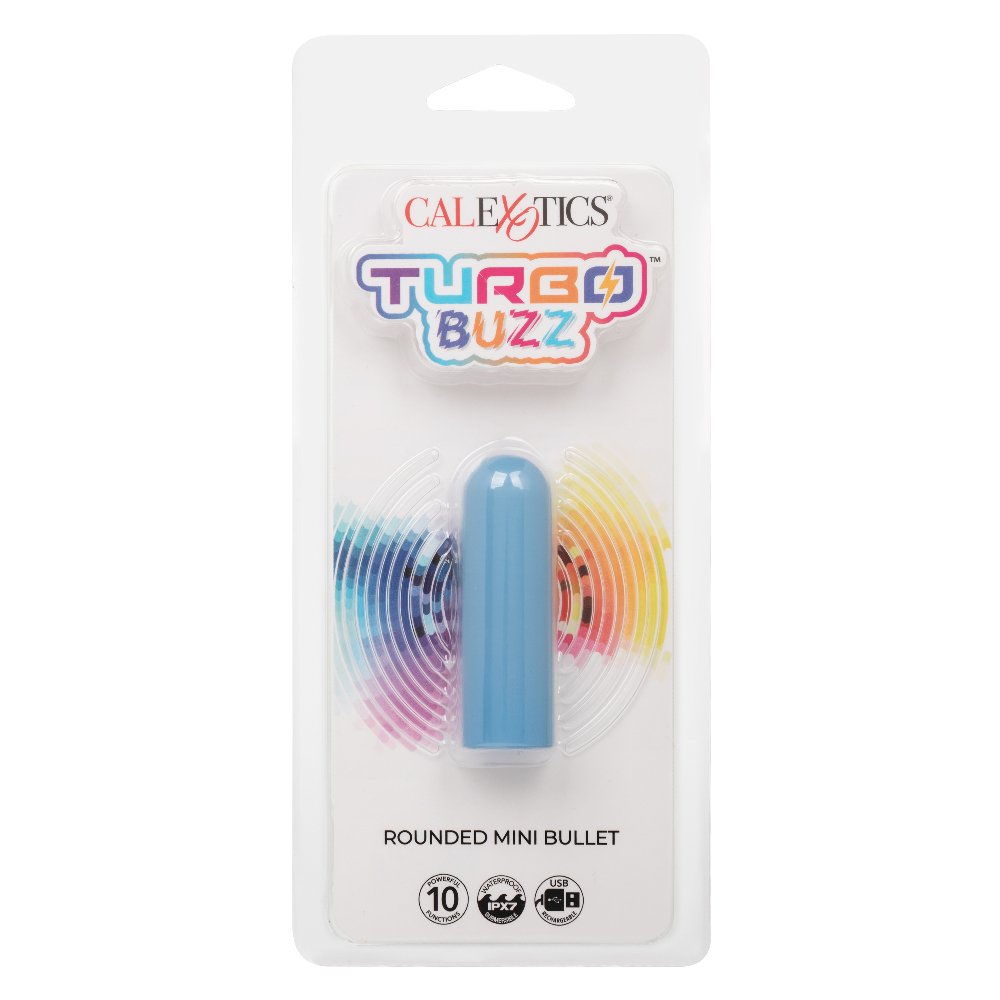 Turbo Buzz Rounded Mini Bullet - Blue image 0 Turbo Buzz Rounded Mini Bullet - Blue - Image 1