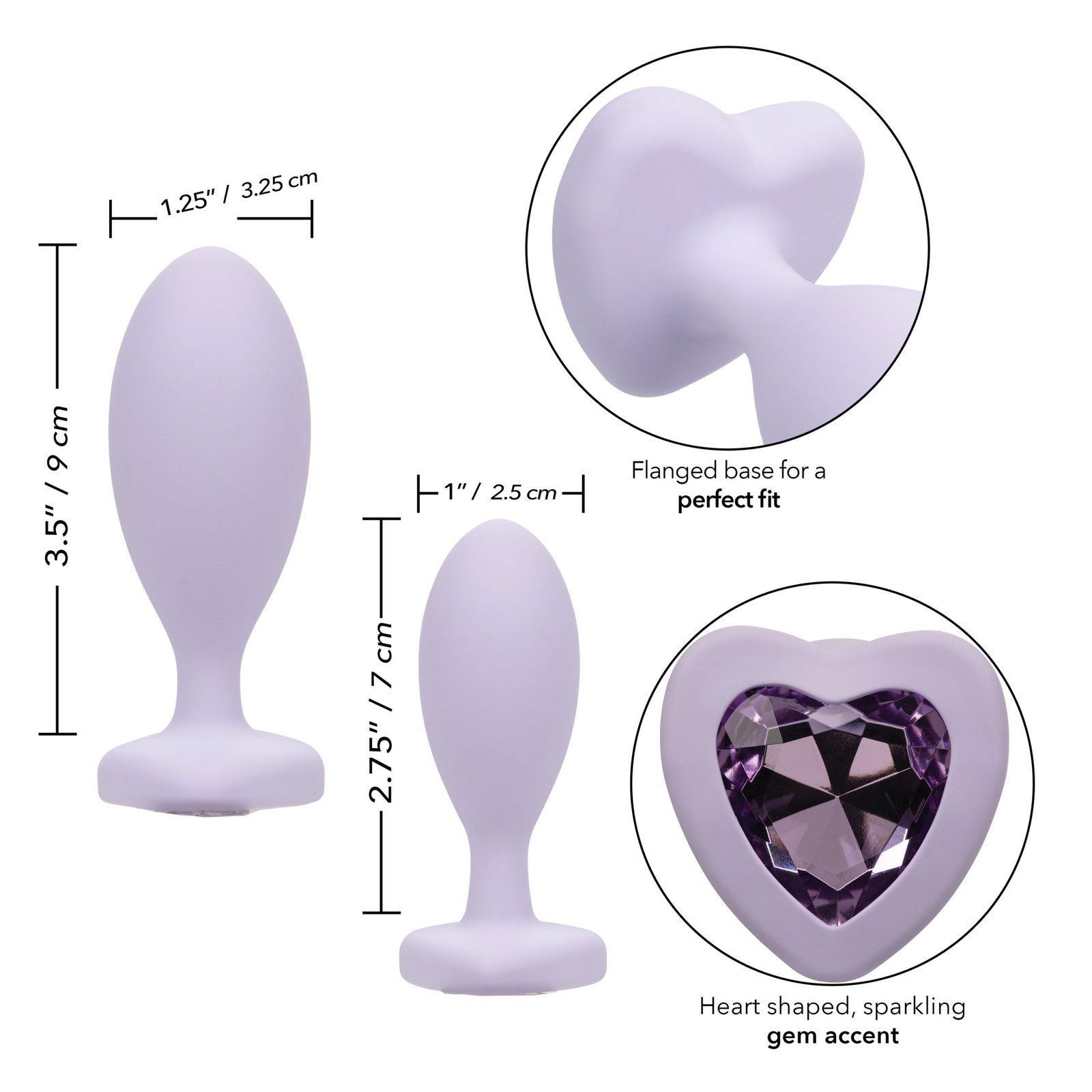 Love Crystal Booty Duo - Purple image 0 Love Crystal Booty Duo - Purple - Image 1