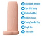 Performance 4.25 Inch Enhancement Sleeve - Beige - Image 5