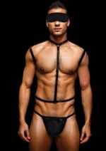 Envy 3 Pc Wet Look Chest Harness - Large/xlarge - Black - Image 3