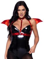 Devil Wing Body Harness - Os - Red - Image 2