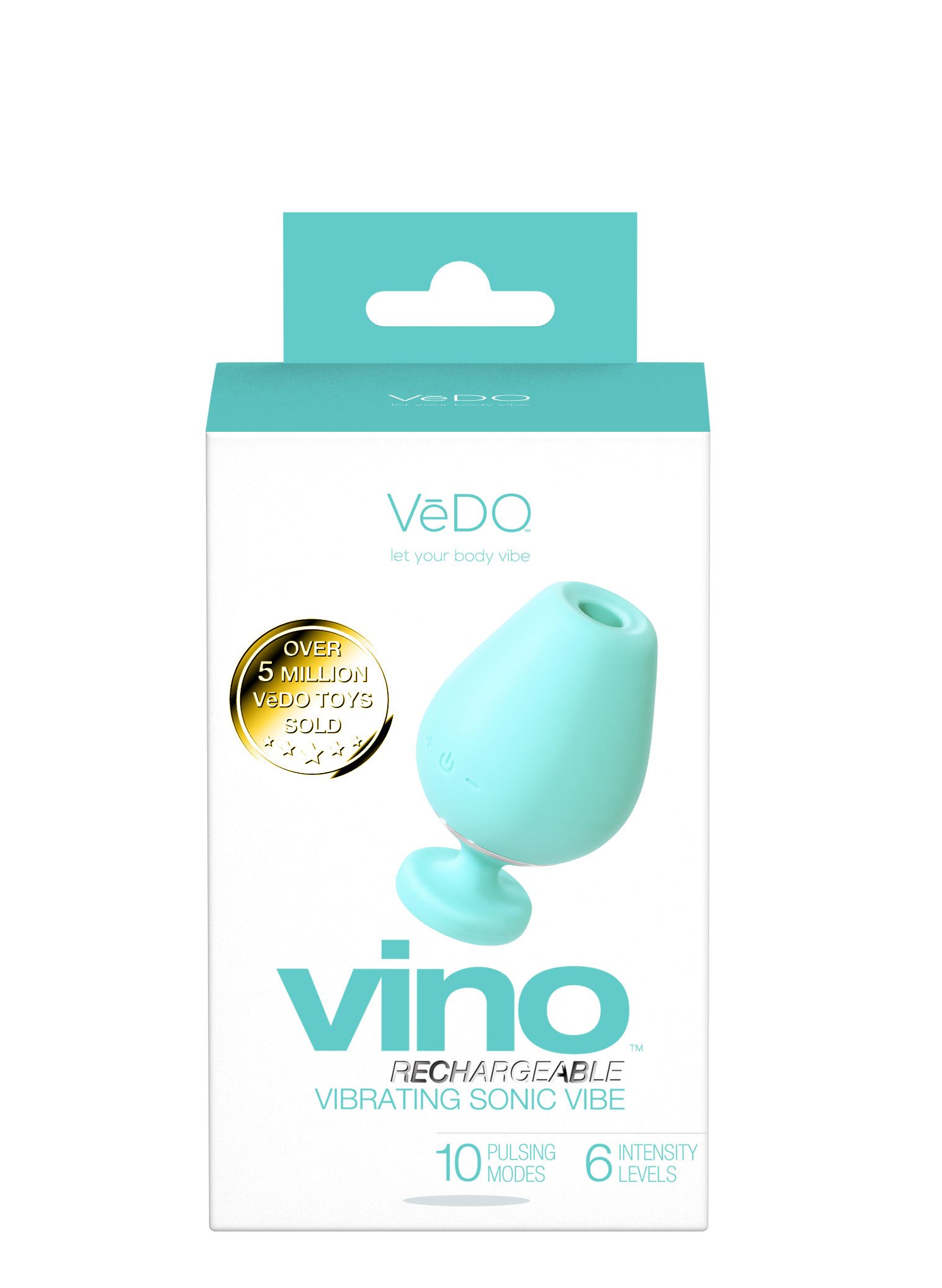 Vino Rechargeable Vibrating Sonic Vibe - Turquoise image 0 Vino Rechargeable Vibrating Sonic Vibe - Turquoise - Image 1