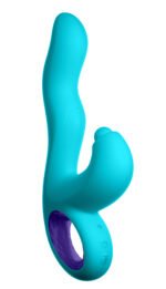 Klio Triple Action Thumping Rabbit Vibrator - Turquoise - Image 9