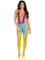 Ombre Footless Bodystocking - One Size - Ocean - Image 3