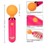 Naughty Bits Home Cumming Queen Vibrating Wand - Orange/pink - Image 4