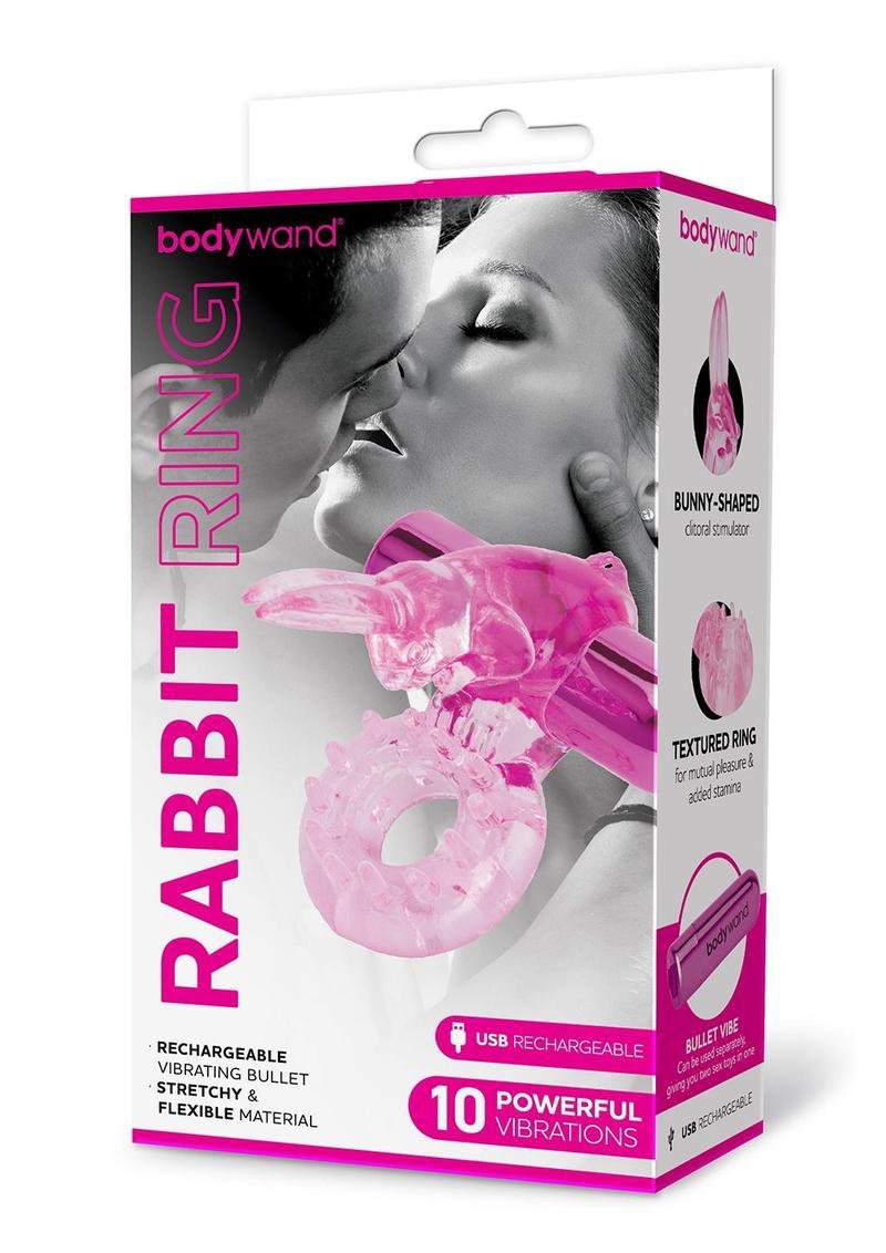 Bodywand Rechargeable Rabbit Ring - Pink image 0 Bodywand Rechargeable Rabbit Ring - Pink - Image 1