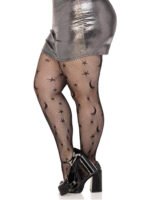 Celestial Net Tights - 1x/2x - Black - Image 2