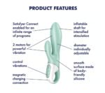Satisfyer Air Pump Bunny 5 Plus Inflatable Rabbit  Vibrator - Mint - Image 2